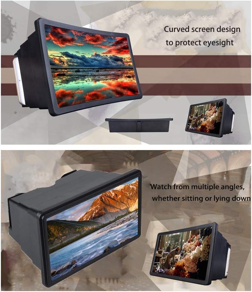 Amplificator 3D pentru Ecran Telefon + Protecție Anti-Radiații – Lupă Telescopică pentru Filme